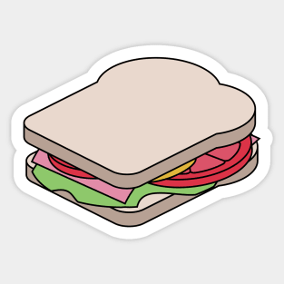 Unexploded Sandwich Diagram Sticker